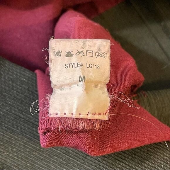 Burgundy Maroon Spandex Stretchy Skinny Tight Jeggings with pockets size M - Picture 10 of 13